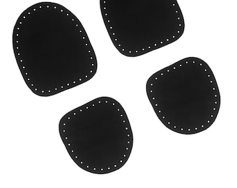 Paar Slipper Böden Sohlen / Wildleder Echtleder / 5 Größen / Rutschfeste Unterseiten / Hausschuhe / Lederpads / Vorgestanzt / Fersen und Zehen
