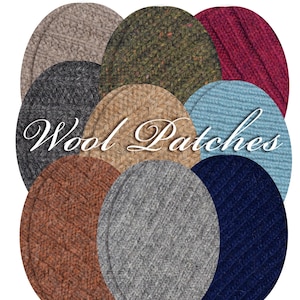 Wool Oval Elbow Patches: Sew-On Sweater Repair
