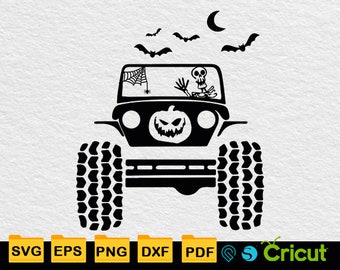 Skeleton Offroad SVG, Halloween 4x4 Svg for Cricut Files, Instant Download Eps, Svg, Png, Dxf, Pdf