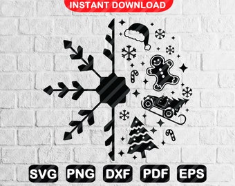 Christmas Offroad Snowflake SVG, Reindeer 4x4 Snow Svg, Christmas Shirt Svg, Svg Files for Cricut, Vinyl, Iron on Transfer F0052