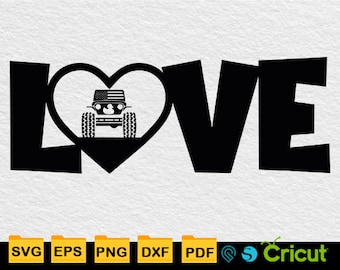 Love Offroad Svg, Duck Offroad 4x4 Svg for Cricut Files, Dxf Offroad Svg, Vinyl, Iron on Transfer, Tshirt, Sticker Design