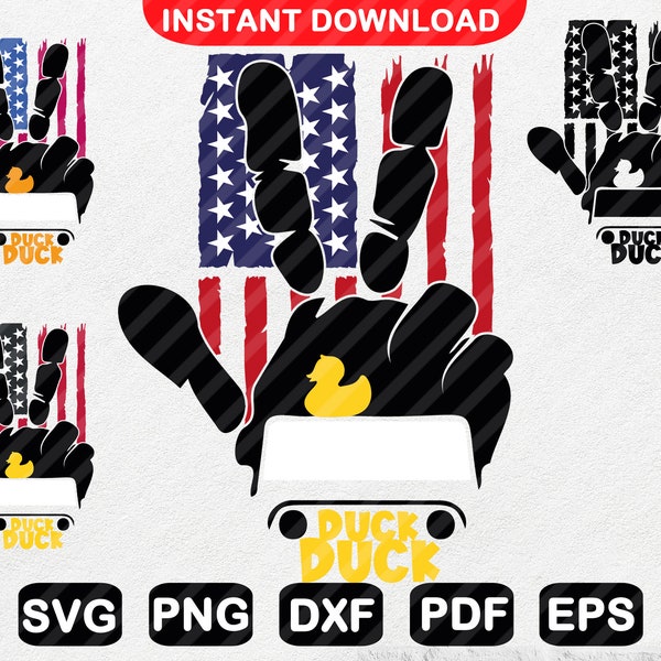 Distressed Flag Peace Hand Duck Duck Wave Offroad SVG PNG, Patriotic 4x4 Svg, Peace Svg for Cricut Files, Vinyl, Iron on Transfer F0043