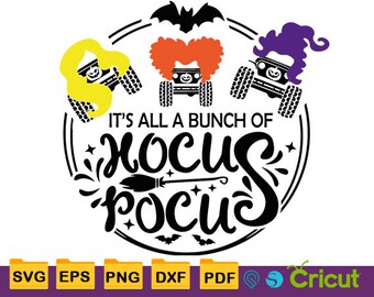 Hocus Pocu Offroad SVG, Its All a Bunch of Hocus Pocus 4x4 Svg, Cricut, Instant Download Eps,Svg,Png,Dxf,Pdf