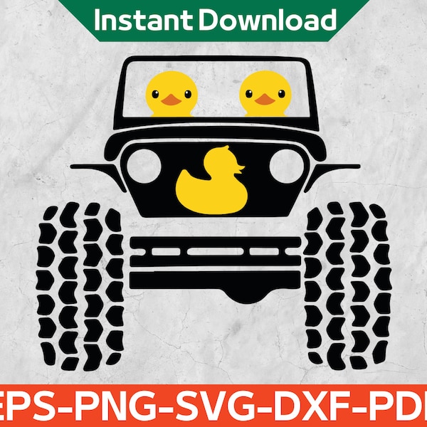 Duck Duck Wave Offroad SVG PNG, You've Been Duck Svg 4x4 Vinyl Decal Sticker Tshirt Design, Instant Download Eps,Svg,Png,Dxf,Pdf