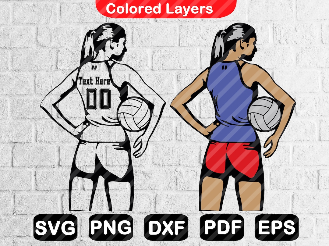 Customizable Volleyball Player Svg, Volleyball Girl Women Player Shirts ...