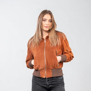 Brown collared sheepskin jacket