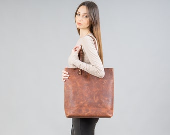 Brown Real Calfskin Leather Shoulder Bag