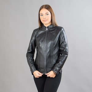 Genuine Leather Jacket in Black Color - Etsy