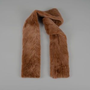 Real Mink fur scarf in brown color