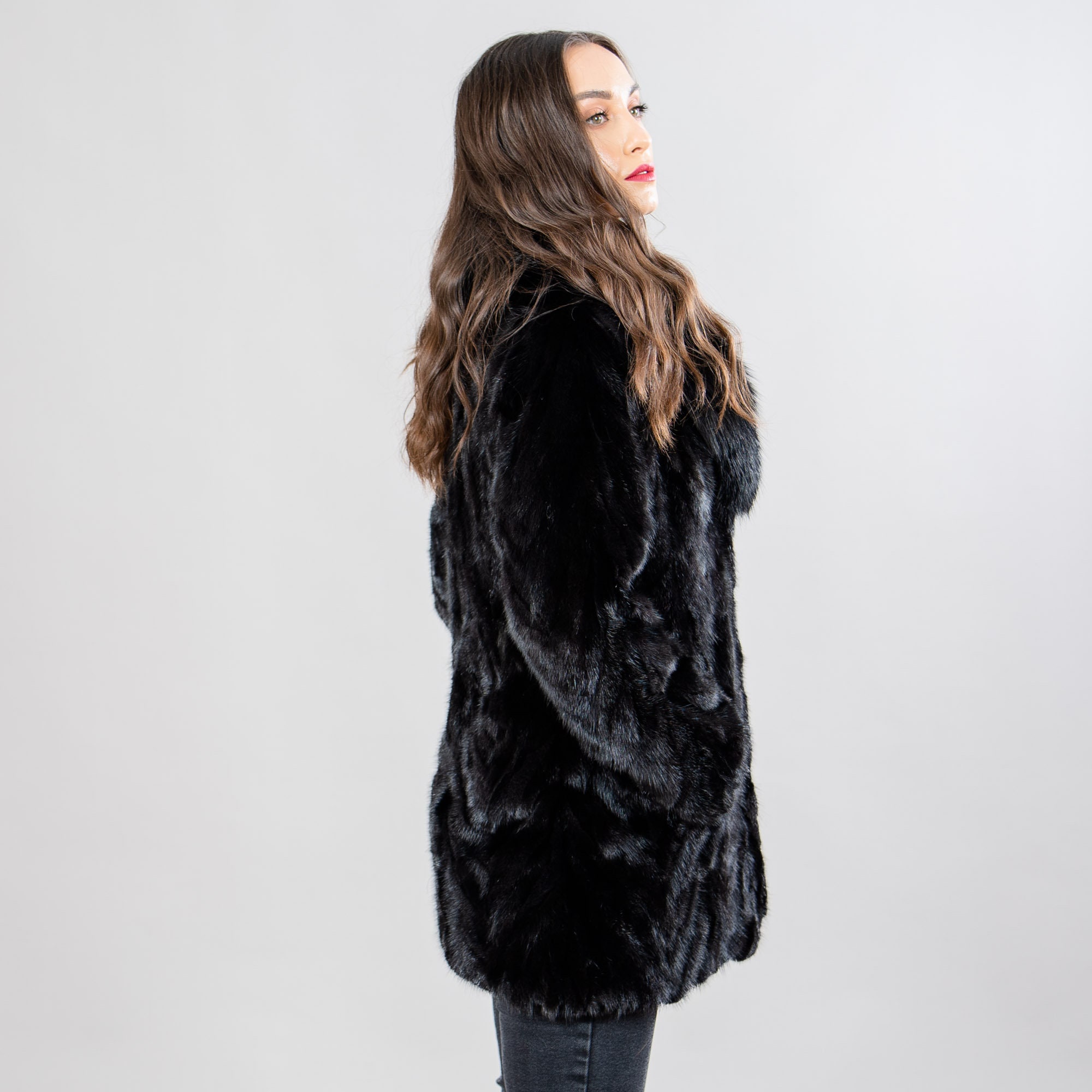 ★ANEDIT★ F Fluffy Mink Fur JacketBlack Cat AN24WJ6002BK ☆ANEDIT☆ F Fluffy Mink Fur JacketBlack Cat AN24WJ6002BK