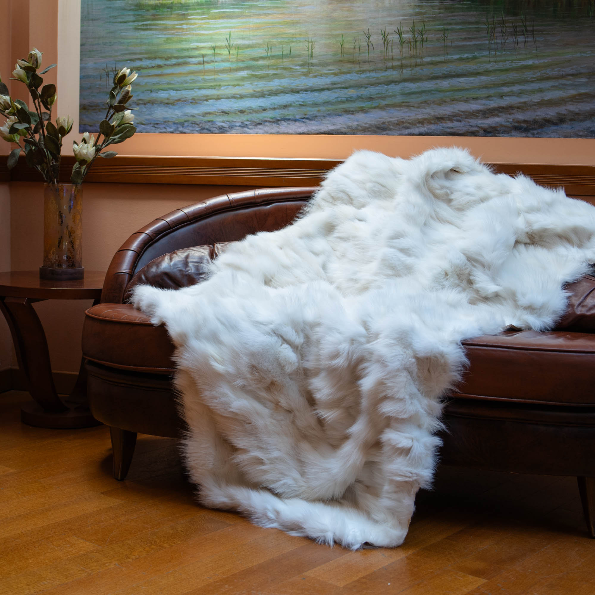 White Fur Blanket Etsy