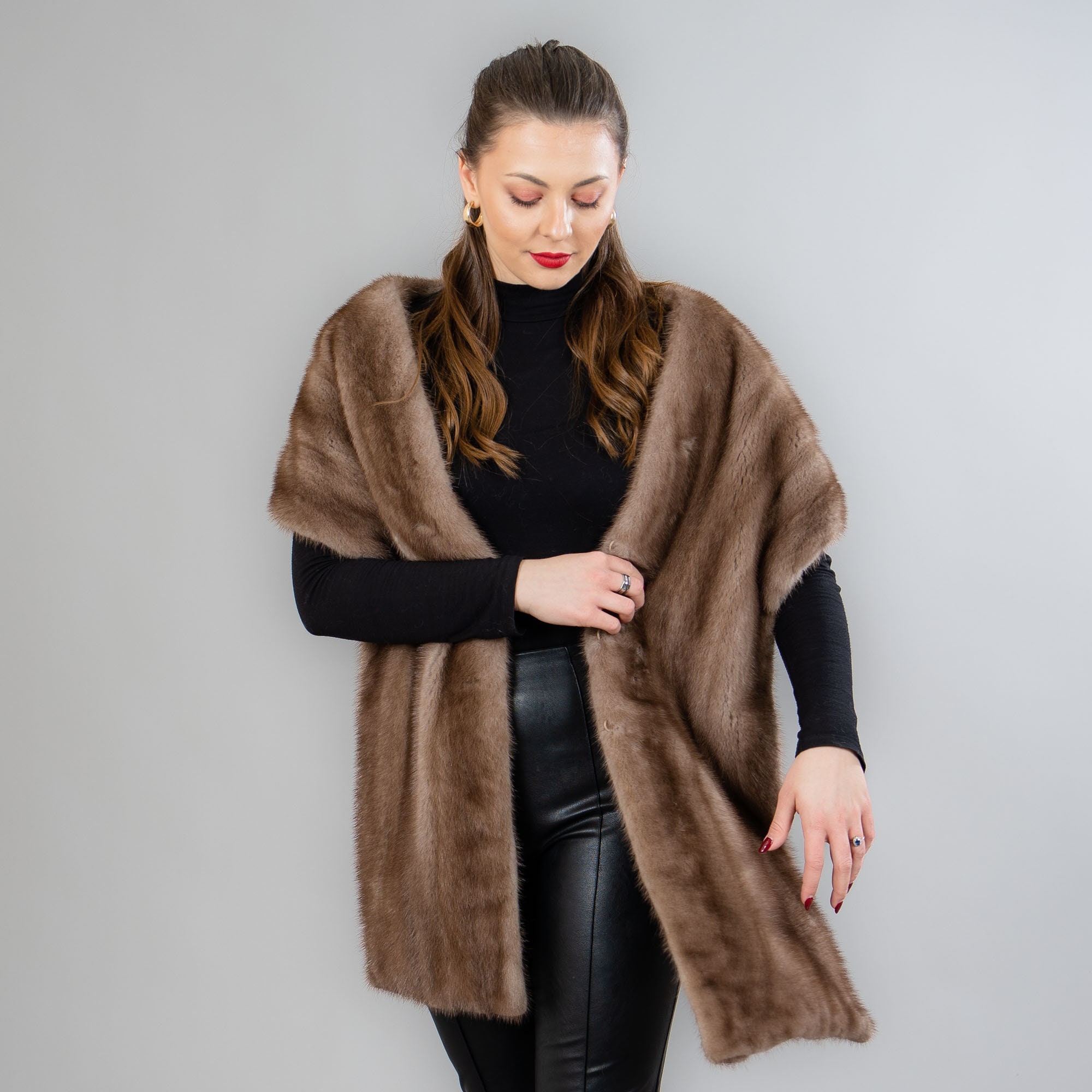 Mink Fur Shawl Etsy