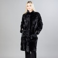Black Mink Fur Coat 2 In 1 Styles Mink Fur Jacket