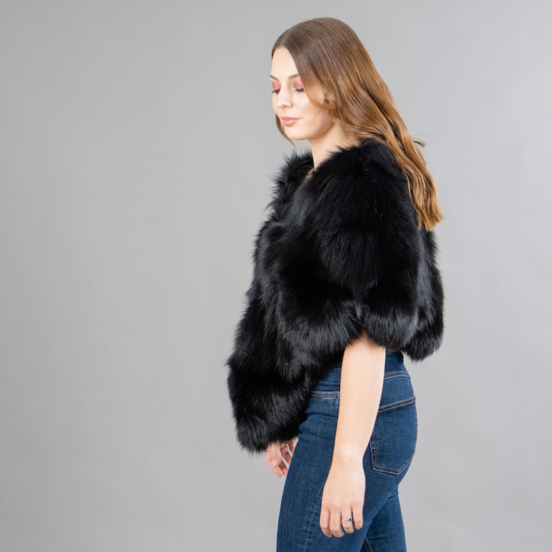 fur shawl real