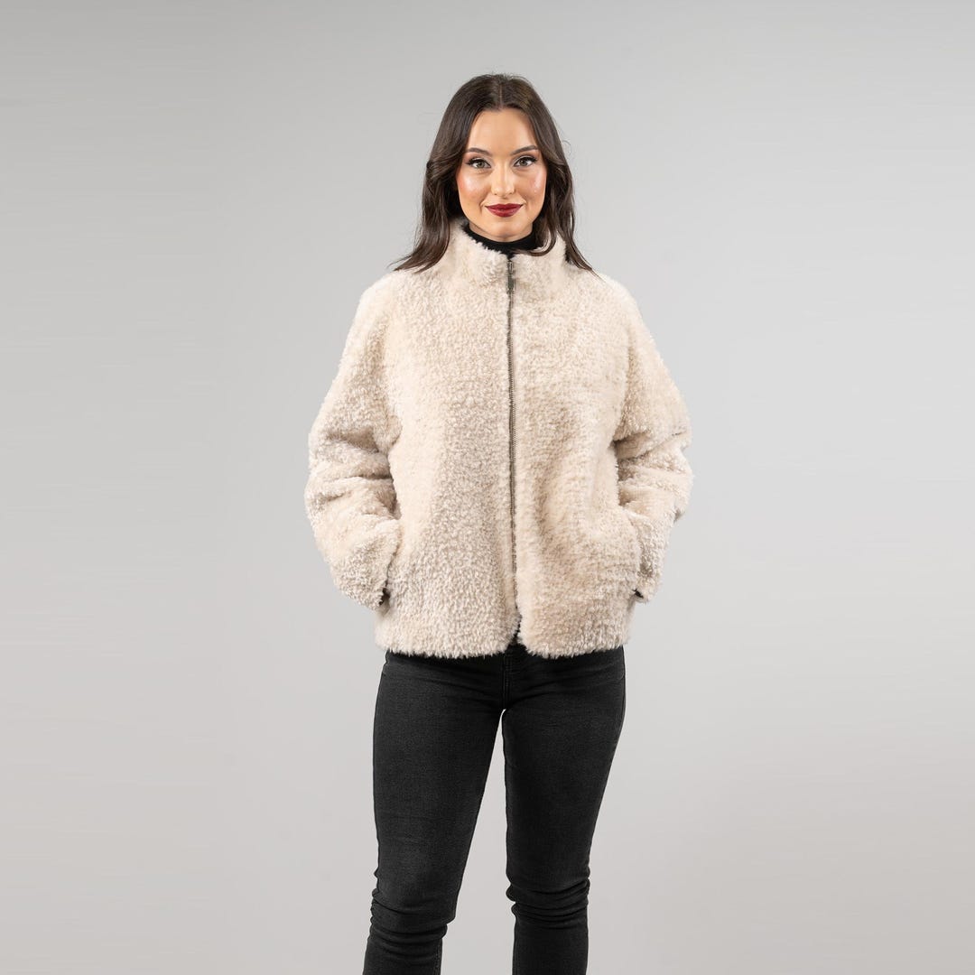 Beige Sheep Wool Jacket - Timeless Comfort & Elegance - Etsy