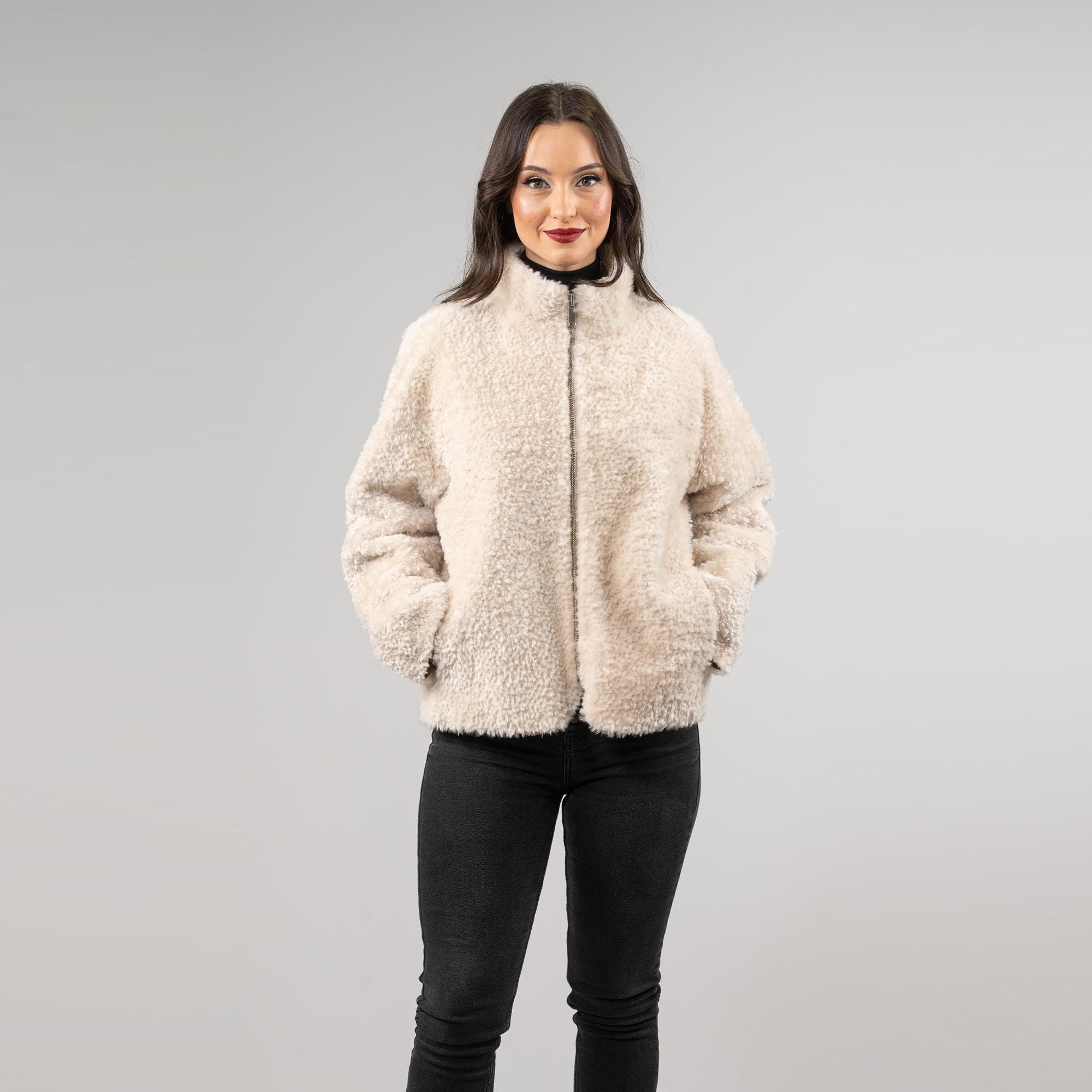 Beige Sheep Wool Jacket - Timeless Comfort & Elegance - Etsy