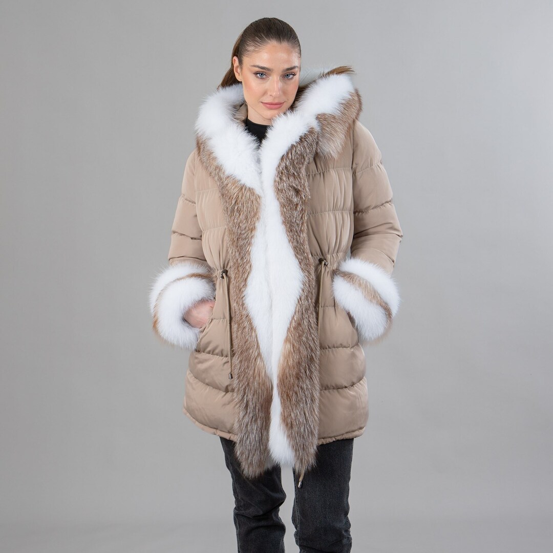 Beige Coat With Detachable Fox Fur - Etsy