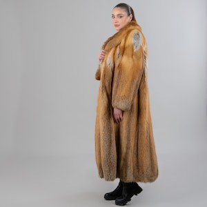 Genuine Gold Fox Fur Freudenberg Comfortemp® Coat main image 1