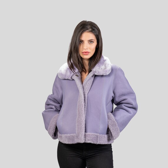 Reversible Short Suede Bomber Jacket in 