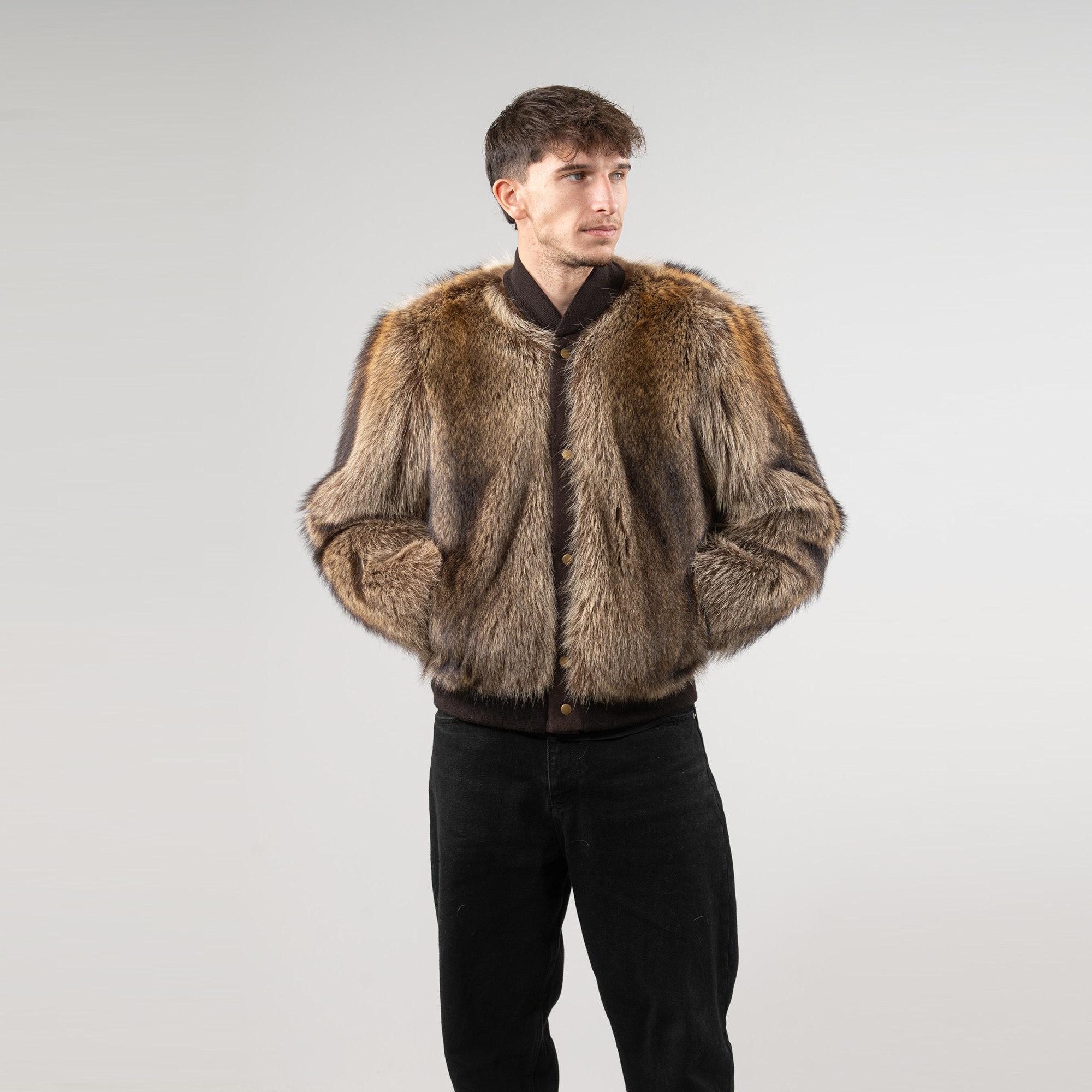 Raccoon Fur Short Jacket – Luxurious & Warm - Etsy