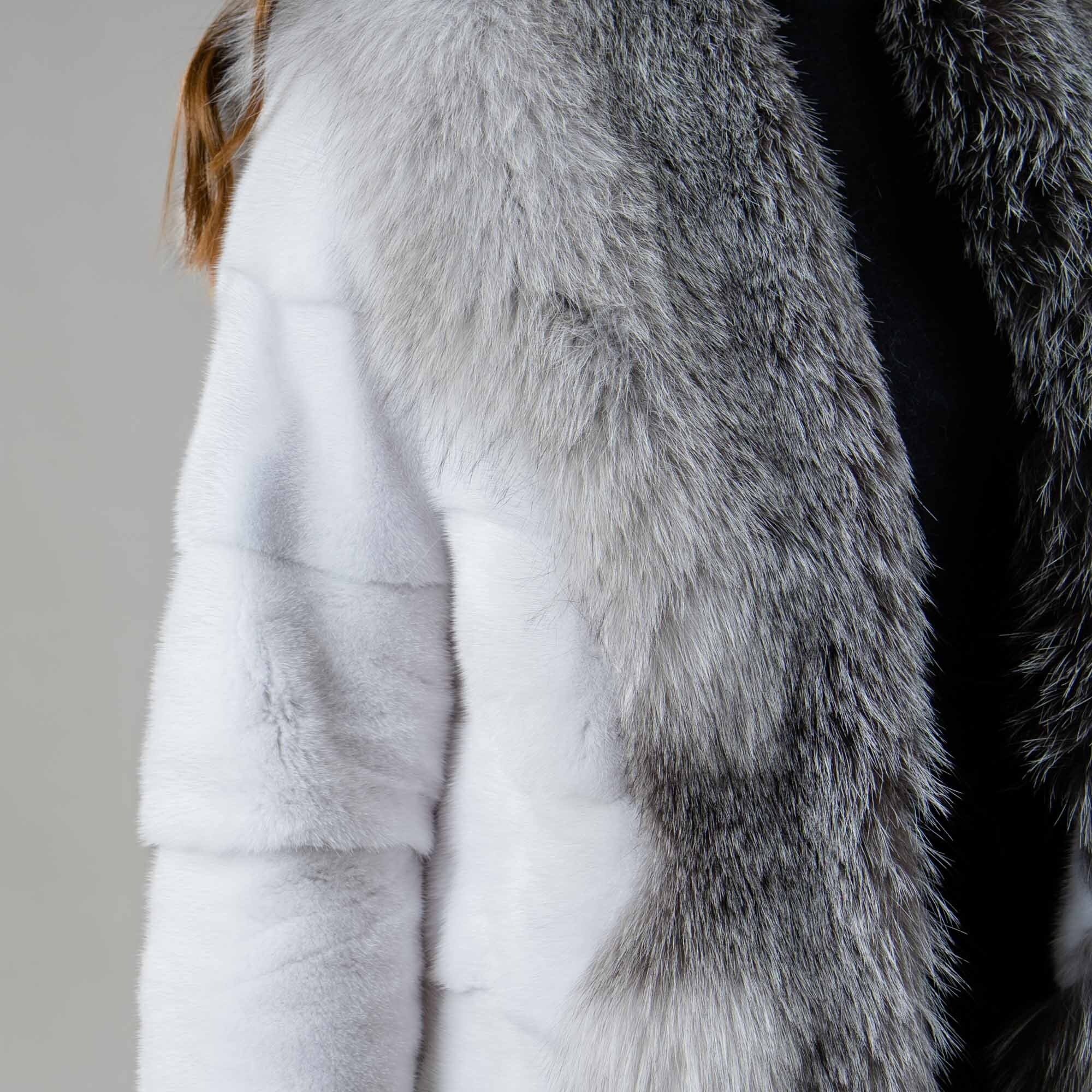 Mink white coat cheap