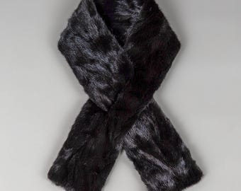 1950年代 ミンク ストール スカーフクリップ 42インチ x 4.5インチ