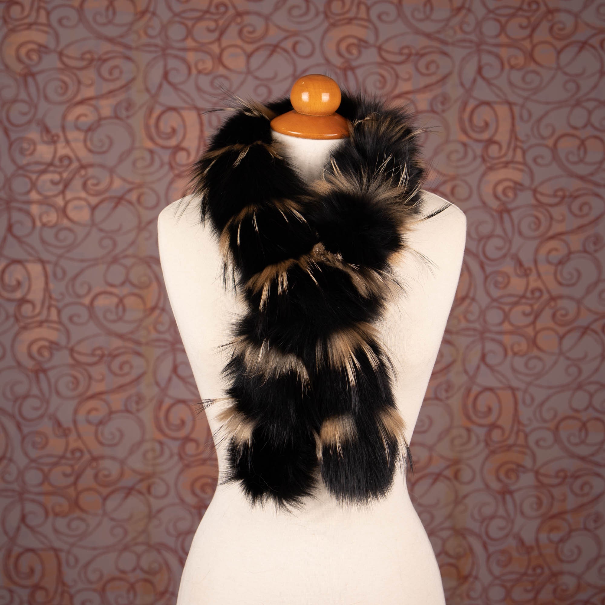 Assorted Wool Louis Vuitton-Inspired Scarf with Fox Pom-Pom – Alaska Fur  Gallery, Inc.