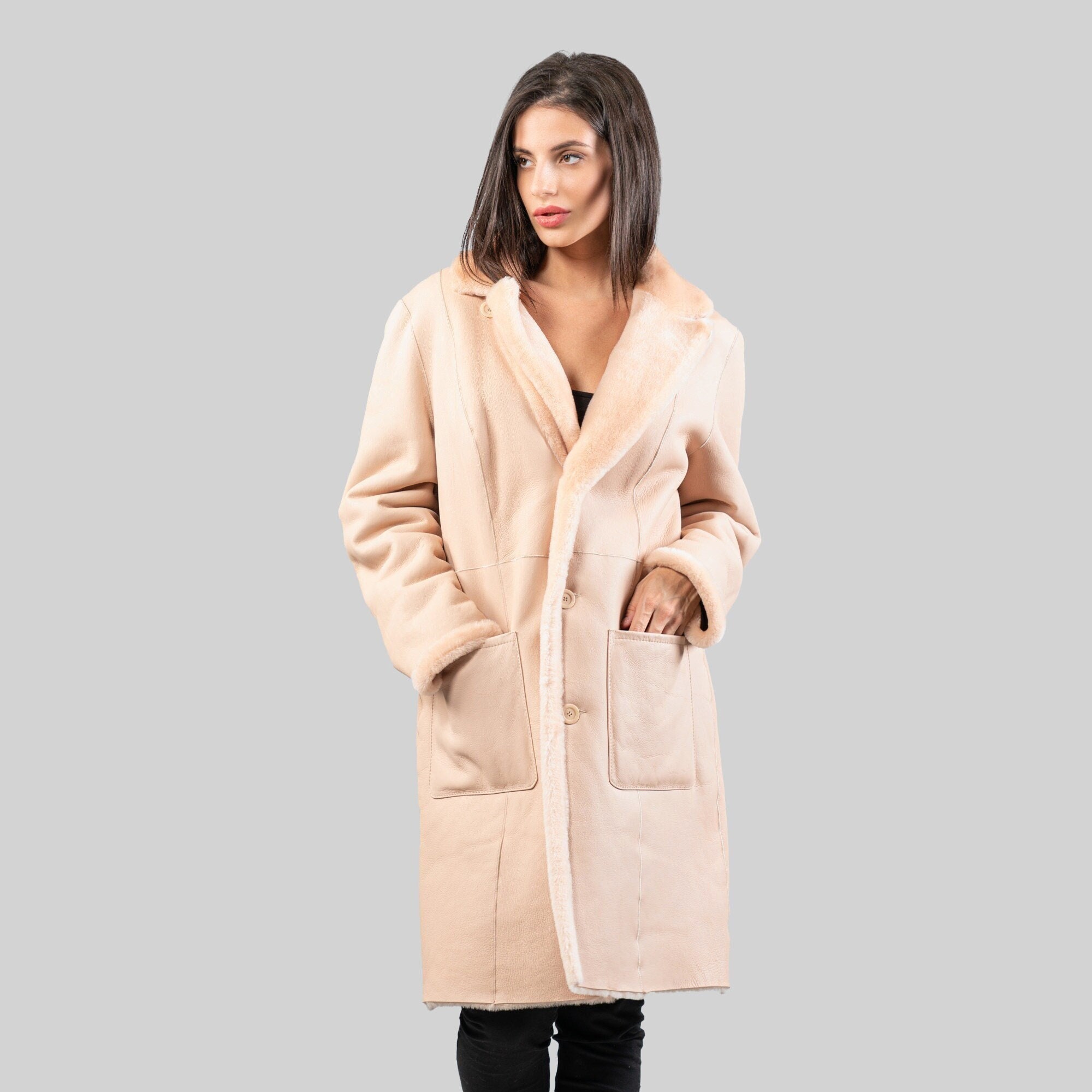 アキティ♡SHEEP MOUTON LONG COAT Mouton Long Coat - Etsy