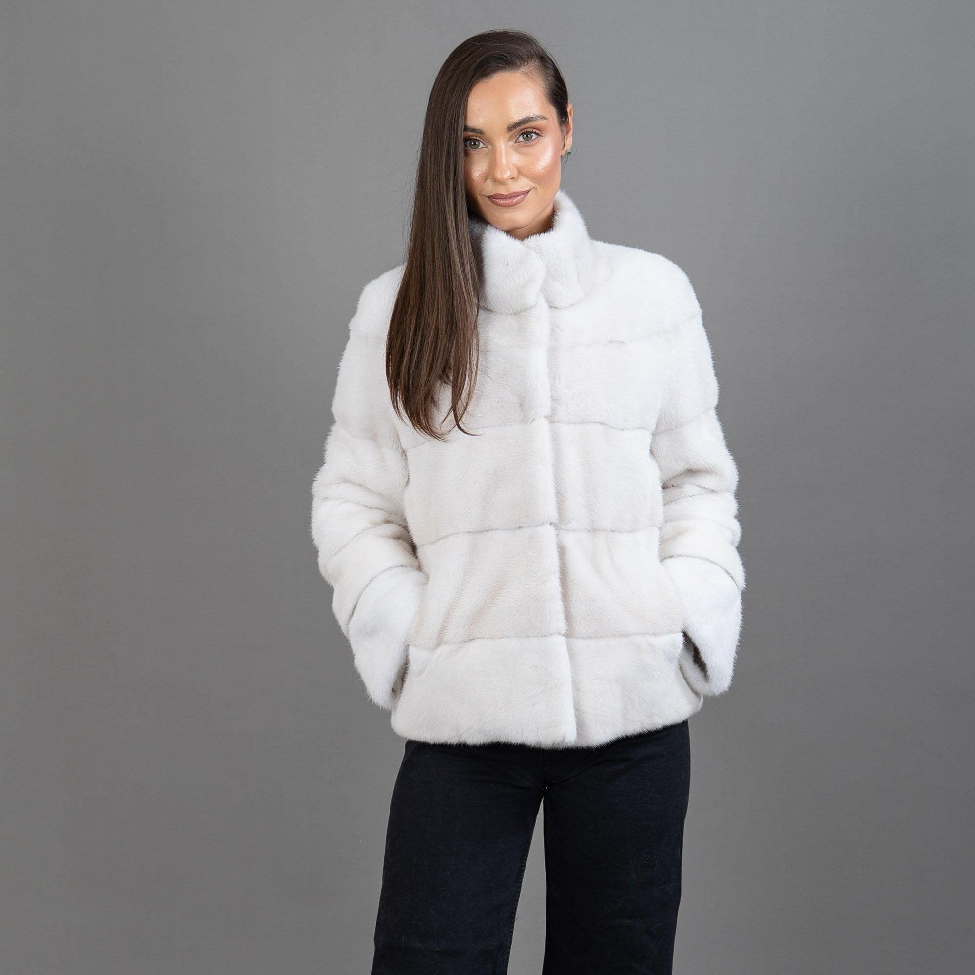 Faux Fur Coat White Tartine et Chocolat - Melijoe