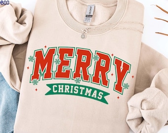 Feliz Navidad SVG PNG, Navidad universitaria SVG, Navidad retro SVG, Navidad con fuente universitaria SVG, Camiseta navideña SVG, SVG navideño para Cricut
