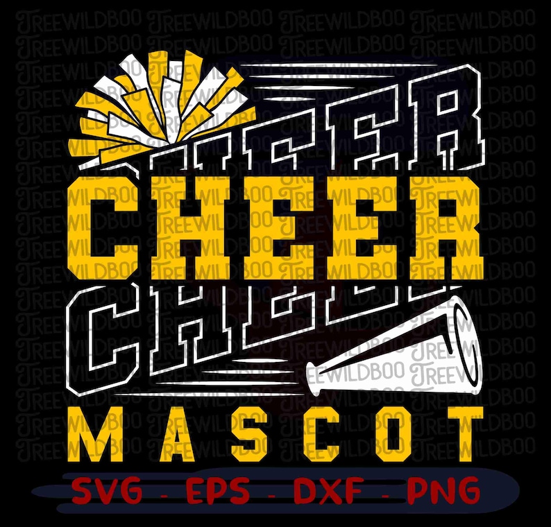 Cheer Team Template SVG, Cheer SVG, Cheerleading png, Cheerleader Squad svg, Cheer Mom SVG, Pom Pom Svg, Cheer Coach, Megaphone svg image 1