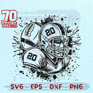 Football SVG PNG, Custom American Football Design, Personalized Football Shirt SVG, Football Clipart, Cricut & Silhouette Cut Files