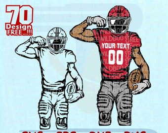 Football player svg, Customized Football Player svg, Players name svg, Football svg, football team, Football name, Football Season