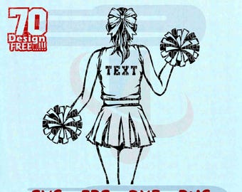 Cheerleader SVG, Personalized Cheerleader Name SVG, Cheer Dance svg, Cheerleader Shirt Design, Cheer Clipart PNG, Cricut Silhouette Files