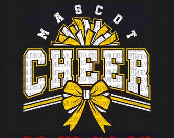 Cheer Svg, Cheerleading Svg, Cheer Mom Svg, Cheerleader Svg, Pom Poms Svg, Megaphone Svg, Cheer Team Template