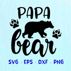 papa ours svg, papa svg, ours svg, papa png, fête des pères svg, fête des pères svg