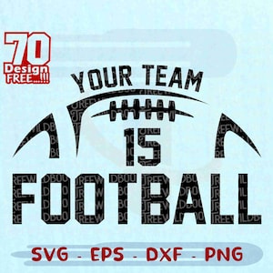 Football Team Svg, Custom Football Svg, Half Football Svg, Football Shirt Design, Football Season Svg, Football Logo