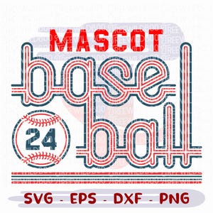 Baseball Team Template Svg, Baseball Mom SVG, Baseball Team Logo SVG, Custom Baseball Shirt Template,  Retro Baseball Mascot svg