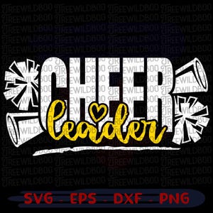 Cheerleader SVG, Cheer SVG, Cheerleader PNG, Cricut & Silhouette Cut File, Cheerleader Shirt Design, Digital Download Cheer Clipart