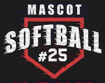 Softball Team Svg, Custom Softball SVG, Team Template Svg, Softball Mom Svg, Softball Logo Svg, Cricut Cut File, Silhouette