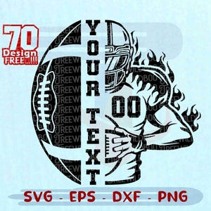 Football player svg, Customizable Football Player svg, Football name, Football svg, football team, Football Season, Football Player Png