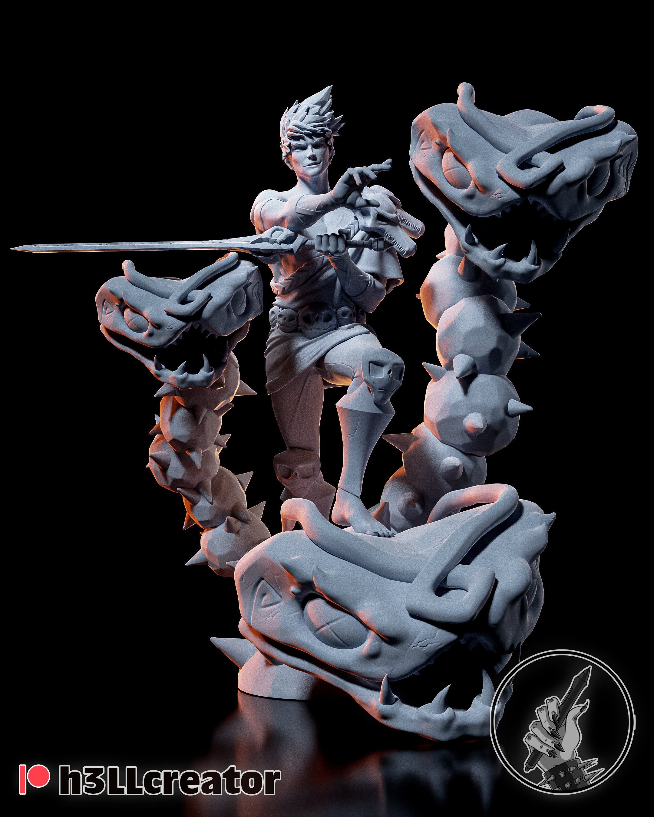 Hades Cosplay - Stygian Sword - 3D printed cosplay prop - Self assemble kit