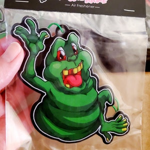 Scare Freshener Citrus Cooler Scented Ugly Green Spud Slime Ghost Double Sided Air Freshener B Movie Horror SciFi
