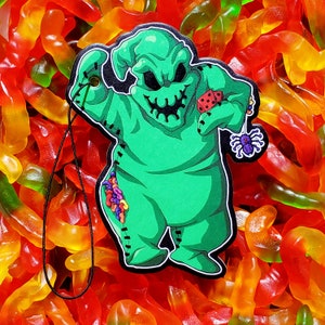 Scare Freshener Gummy Worm Scented B Movie Horror Green Nightmare Boogeyman Doubled Sided Air Freshener