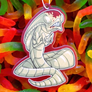 Scare Freshener Blood Orange Scented B Movie Horror SciFi Scary Bloody Alien Chest Smasher Doubled Sided Air Freshener