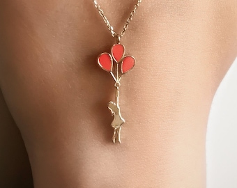 Red balloon necklace new arrivals