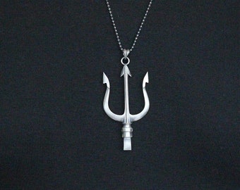 Trident of Poseidon Necklace, Greek Mythology Necklace, Greek God Necklace, Nautical Necklace, Enchanted Pendant, Unique Gift