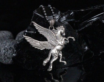 Handmade Pegasus Necklace, Greek Mythology Pegasus Necklace, Winged Horse Necklace, Mythical Creature Jewelry, Flying Horse Necklace
