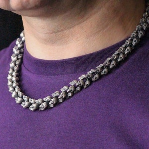 Eternity Skull Head Necklace, Gothic Skull Men Necklace, Unique Punk Necklace, Biker Jewelry, Skull Lover Gift, Punk Jewelry Gift