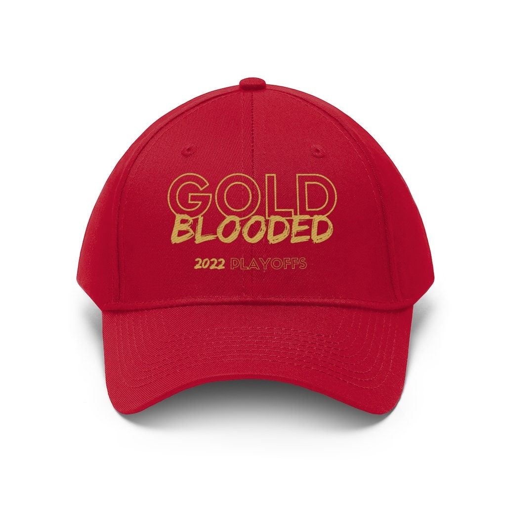 Gold Blooded Warriors  Cap , Unisex Twill Hat Embroidery